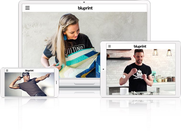 Bluprint on phone, laptop, tablet